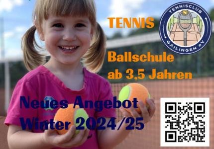 Tennis Ballschule für die Kleinsten: NEUES ANGEBOT WINTER 2024/25